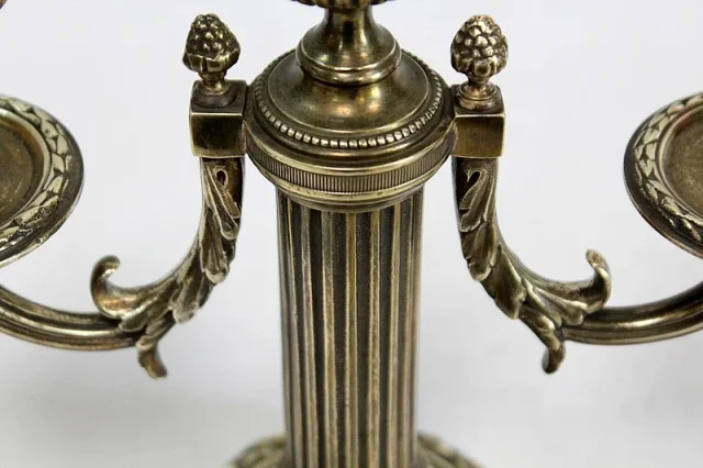 PAIR OF LOUIS XVI STYLE CANDELABRA