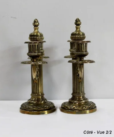 PAIR OF LOUIS XVI STYLE CANDELABRA