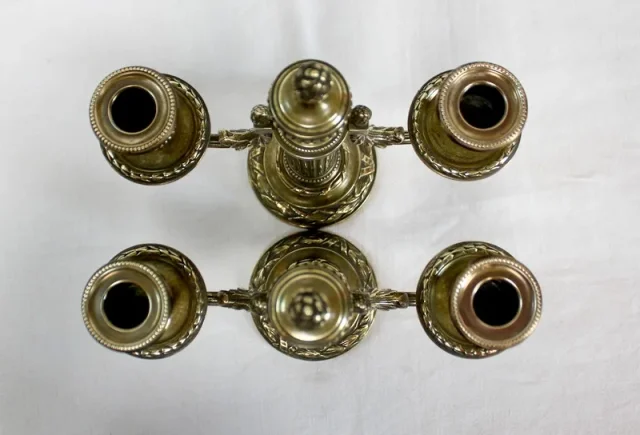 PAIR OF LOUIS XVI STYLE CANDELABRA