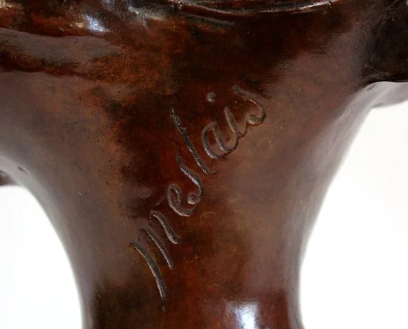Bronze « Femme au Chapeau », de Meslais – Début XXe