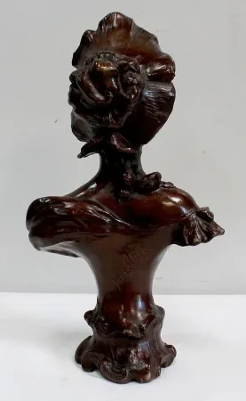 BRONZE BUST signed MESLAIS