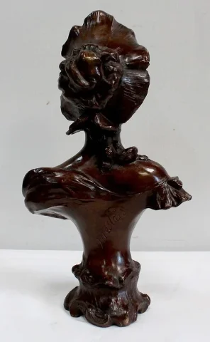 Bronze « Femme au Chapeau », de Meslais – Début XXe