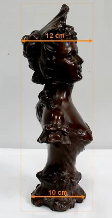 BRONZE BUST signed MESLAIS