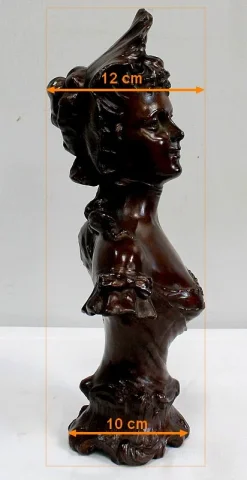 Bronze « Femme au Chapeau », de Meslais – Début XXe