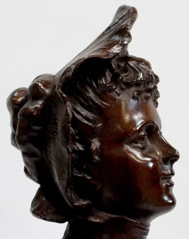 Bronze « Femme au Chapeau », de Meslais – Début XXe