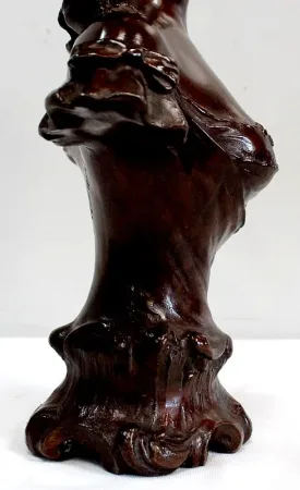 BRONZE BUST signed MESLAIS
