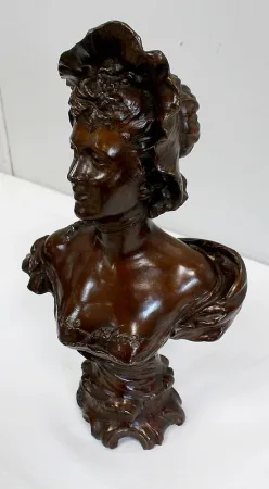 BRONZE BUST signed MESLAIS