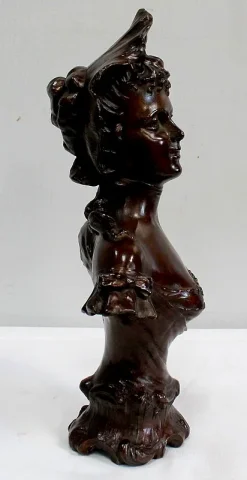 Bronze « Femme au Chapeau », de Meslais – Début XXe
