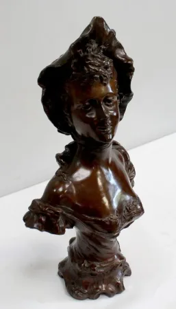 BRONZE BUST signed MESLAIS