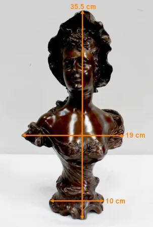 BRONZE BUST signed MESLAIS