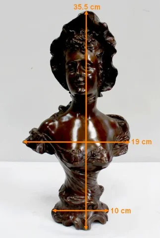 Bronze « Femme au Chapeau », de Meslais – Début XXe