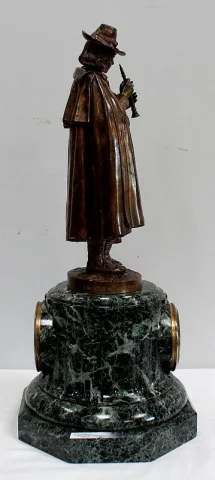 Pendule en Bronze et Marbre « Le Joueur de Flûte », de C-A. Calmels – 2ème partie XIXe