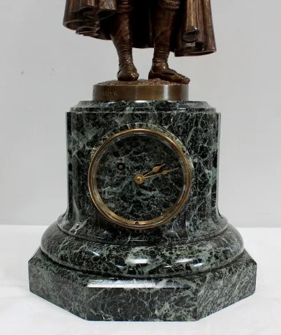 Pendule en Bronze et Marbre « Le Joueur de Flûte », de C-A. Calmels – 2ème partie XIXe