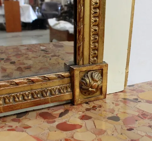 Grand Miroir Trumeau, style Louis XVI - 2ème moitié du XIXe