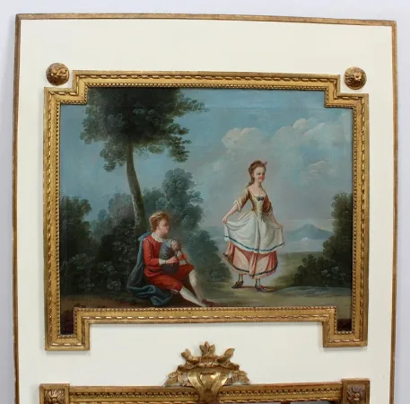 Grand Miroir Trumeau, style Louis XVI - 2ème moitié du XIXe