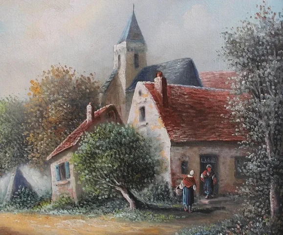 OLIO SU TELA firmato da Jean Emile Vallet