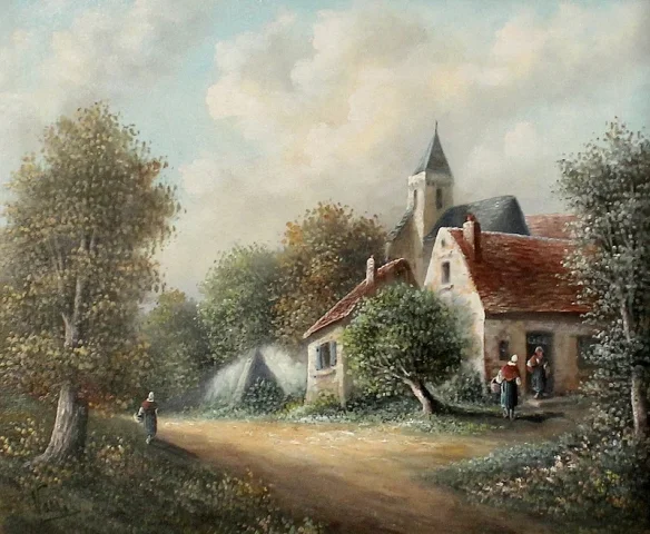 OLIO SU TELA firmato da Jean Emile Vallet