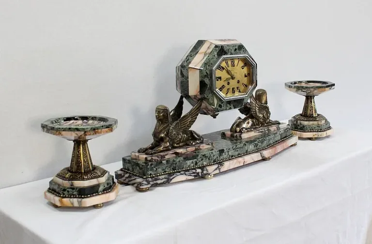 ART DECO ZEITRAUM-MANTEL-GARNITUR