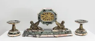 ART DECO ZEITRAUM-MANTEL-GARNITUR