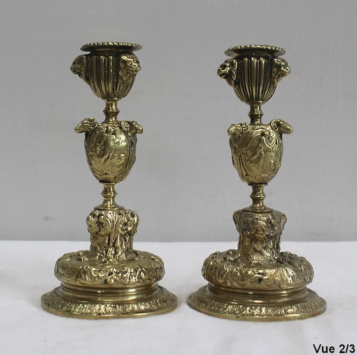 Paire de Bouts de Table  en Bronze – Fin XIXe