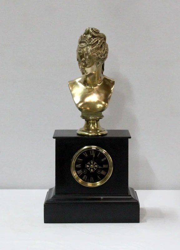 MARBLE AND BRONZE CLOCK