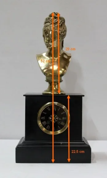 OROLOGIO IN MARMO E BRONZO
