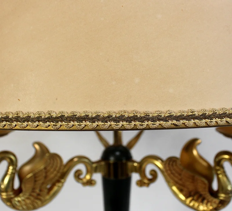 Importante Lampe en Laiton Doré, style Empire - Début XXe
