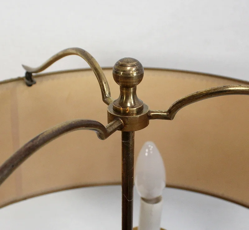 Importante Lampe en Laiton Doré, style Empire - Début XXe