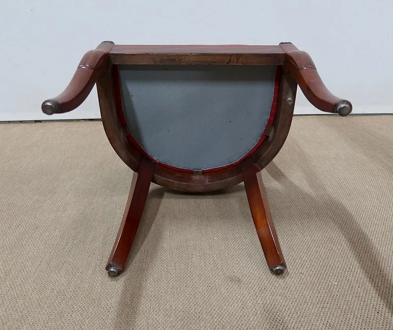 Suite de quatre Chaises Gondoles en Acajou, époque Restauration – 1ère partie du XIXe