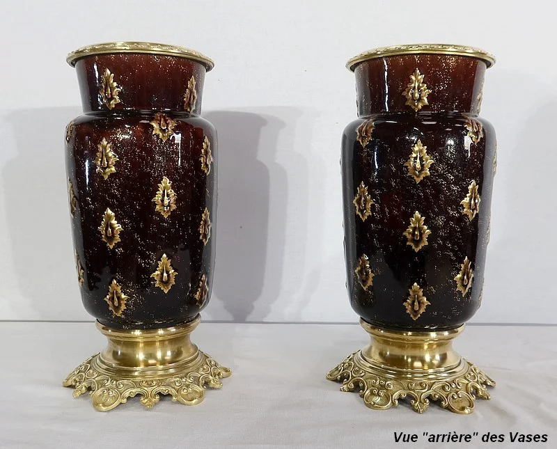 PAIR OF VASES  by Edouard GILLES