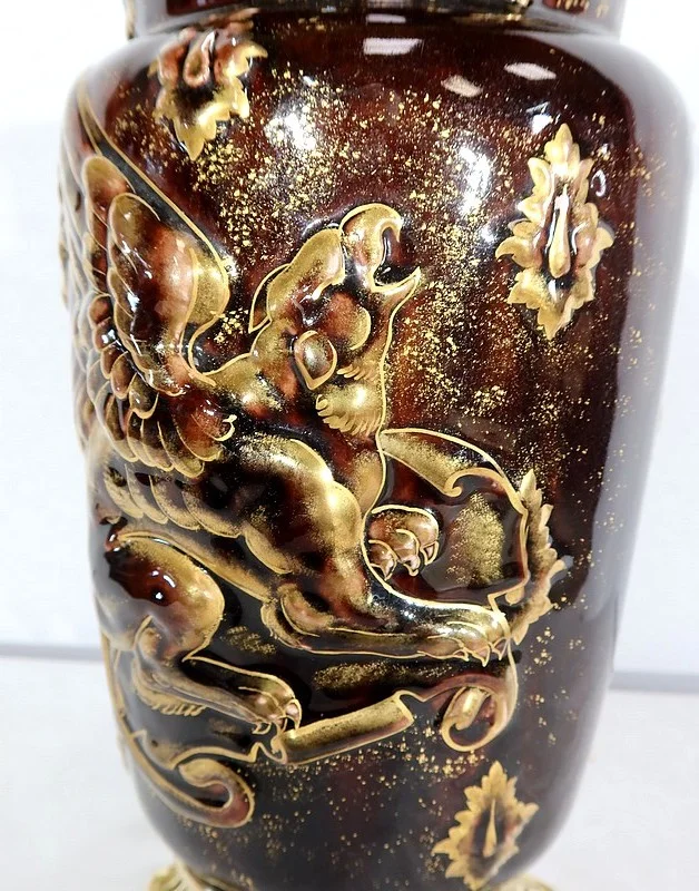 PAIR OF VASES  by Edouard GILLES
