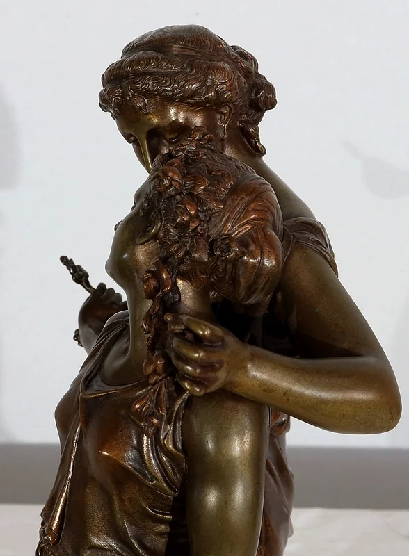 Important Bronze « Jeunes Romaines » de H. Dumaige – XIXe
