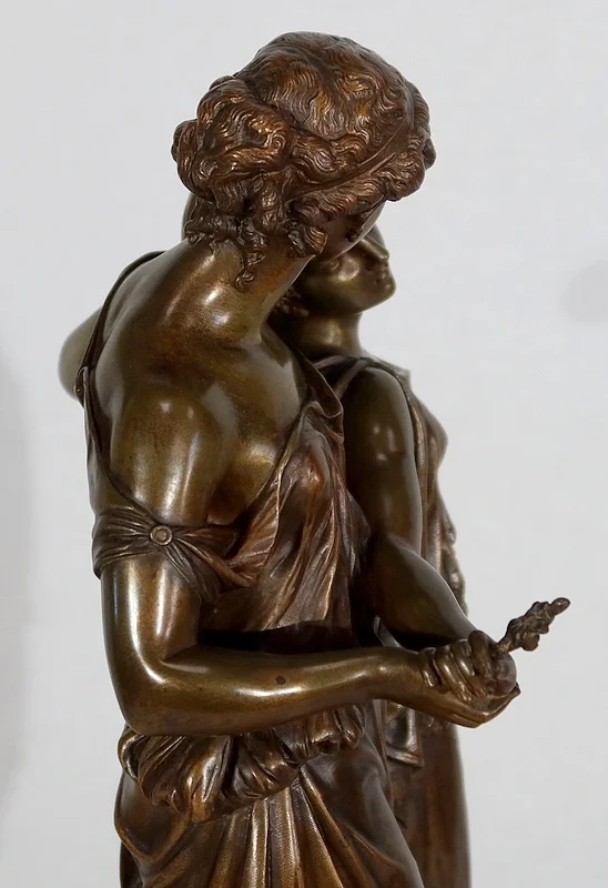 Important Bronze « Jeunes Romaines » de H. Dumaige – XIXe