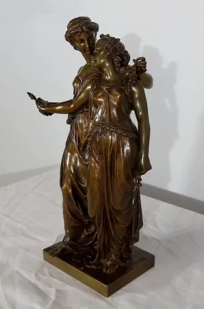 BRONZE GROUP signed by Etienne Henri Dumaige