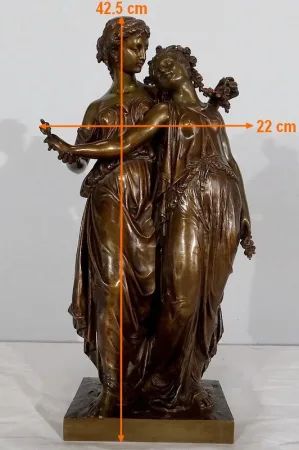 BRONZE GROUP signed by Etienne Henri Dumaige