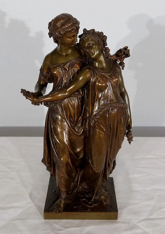 GRUPPO IN BRONZO firmato da Etienne Henri Dumaige