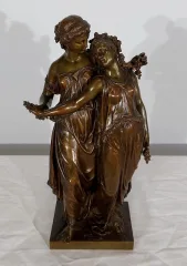 BRONZE GROUP signed by Etienne Henri Dumaige
