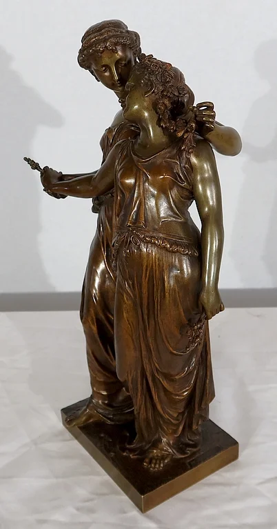 Important Bronze « Jeunes Romaines » de H. Dumaige – XIXe