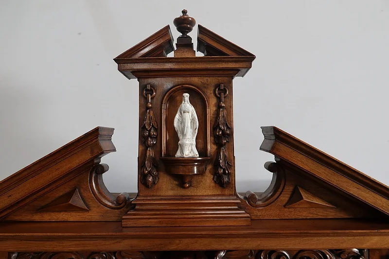 Buffet deux corps diminutif en Noyer, Renaissance – XVIIe