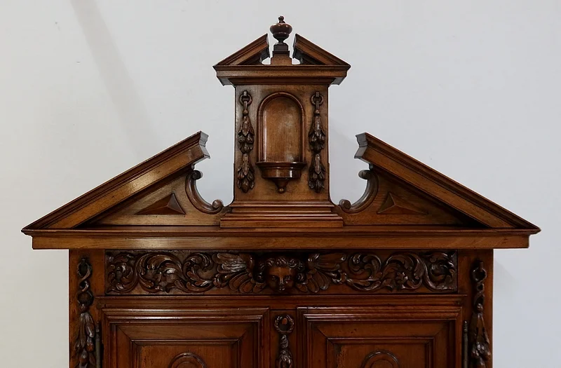 Buffet deux corps diminutif en Noyer, Renaissance – XVIIe