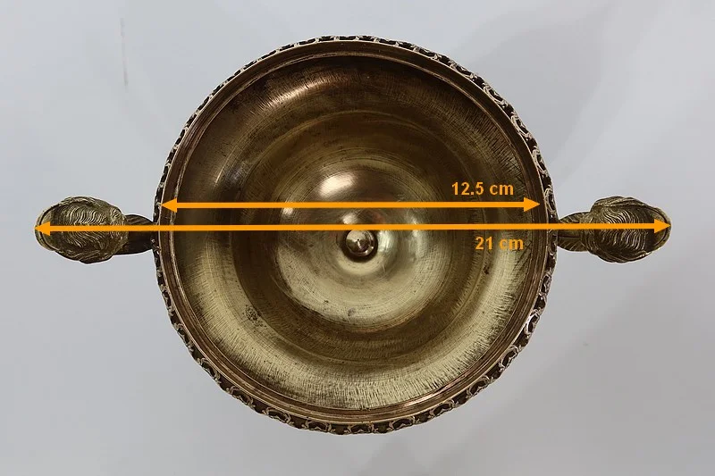Coupe en Bronze et Porcelaine à décors fleuris – Fin XIXe
