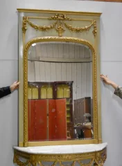 LOUIS XVI  STYLE TRUMEAU MIRROR