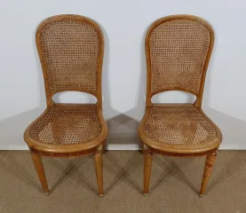 PAIR OF CANE CHAIRS