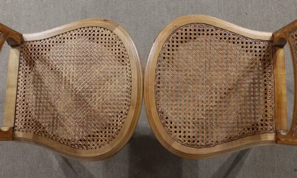 PAIR OF CANE CHAIRS
