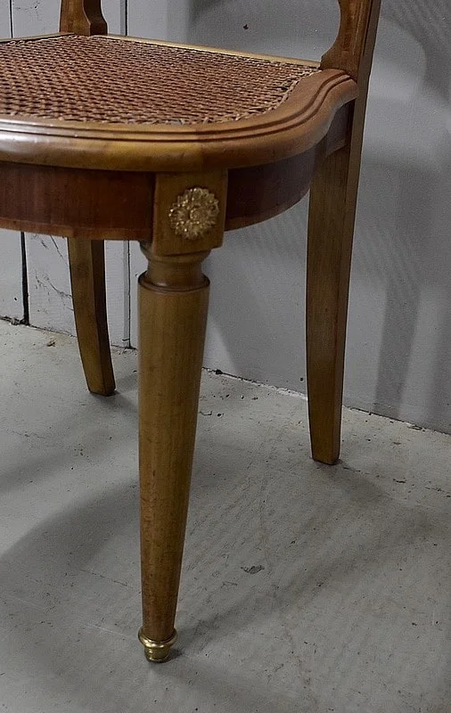 Paire de Chaises Cannées, en Merisier Blond massif - 1920/1930
