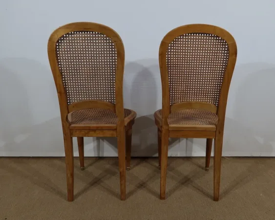 PAIR OF CANE CHAIRS