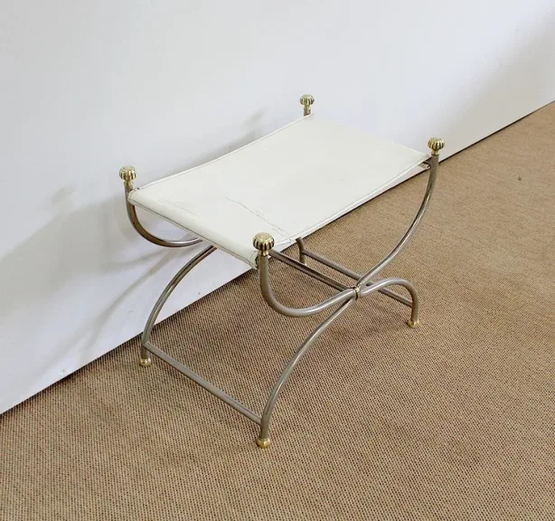 Tabouret Curule, goût Jansen – XXe