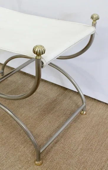 Tabouret Curule, goût Jansen – XXe