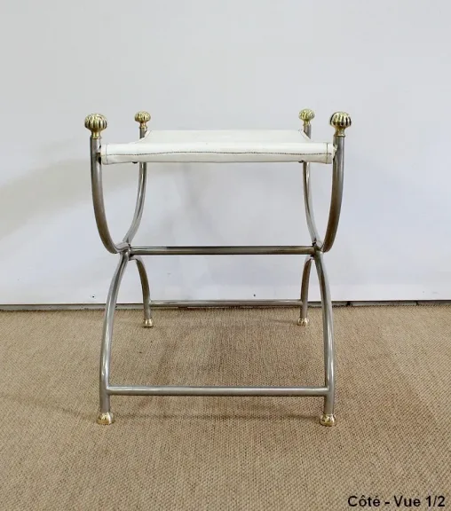 Tabouret Curule, goût Jansen – XXe