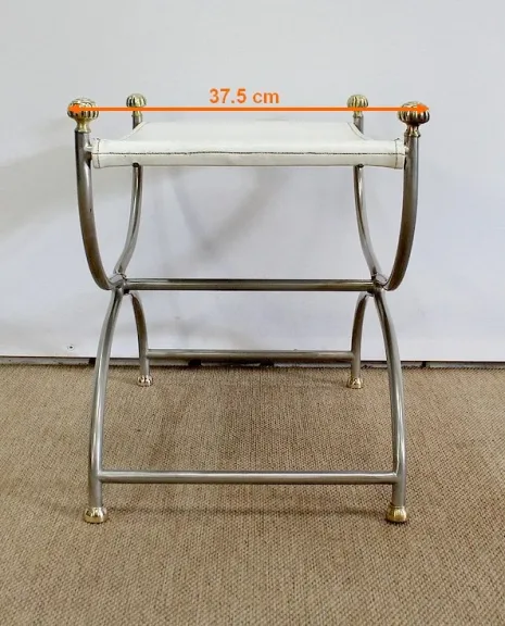 Tabouret Curule, goût Jansen – XXe